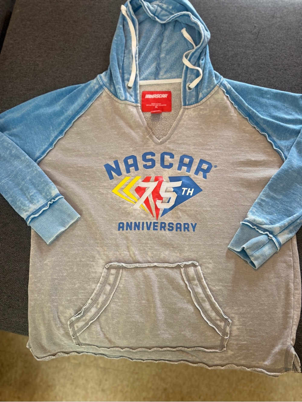 NASCAR never worn 75th Anniversary Blue & Gray Hoodie